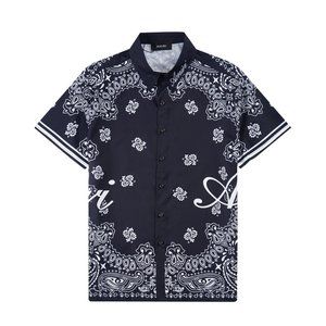 Amiri Men's Silk Printed Short Sleeve Shirt